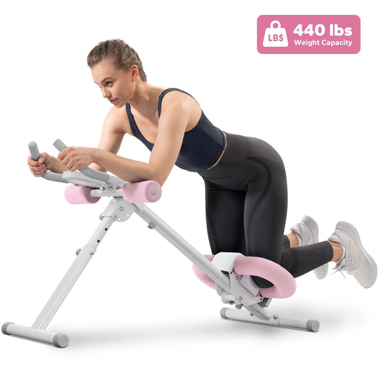 Merach Adjustable Ab Trainer Machine with LCD Monitor, 10-Level Adjustable Resistance, Foldable Ab Exercise Machine for Abs, Arm, Leg, Buttocks Shaper, Core & Ab Trainer at Home Gym for Women Summervibes